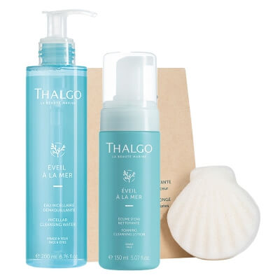 Thalgo Clean Routine ZESTAW Oczyszczająca pianka 150 ml + Woda micelarna 200 ml + Gąbka konjac do mycia twarzy 1 szt GRATIS