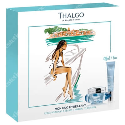 Thalgo Coffret French Riviera Fraicheur Mon Duo ZESTAW Krem nawilżający 24 h 50 ml + Ultra nawilżający fluid pod oczy 15 ml