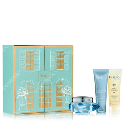 Thalgo Cold Cream Marine Gift Set 2022 ZESTAW Odżywczo-łagodzący krem 50 ml + Łagodząca maska SOS 50 ml + Oczyszczający żelowy olejek do demakijażu 50 ml