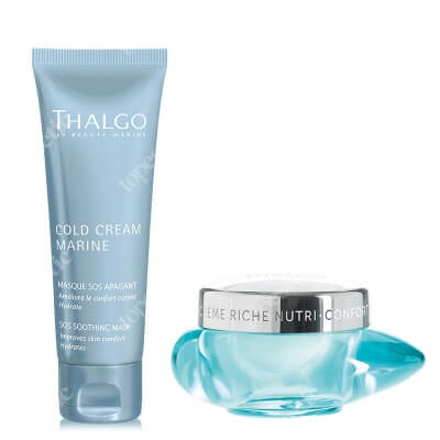 Thalgo Cold Marine Set ZESTAW Krem odżywczy 50 ml + Łagodząca maska SOS 50 ml