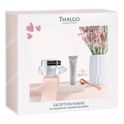 Thalgo Exception Marine ZESTAW Krem przywracający gęstość skórze 50 ml + Krem do powiek 10 ml + Rolka do masażu okolic oczu 1 szt