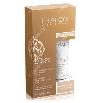 Thalgo High Protection Face Duo ZESTAW Krem ochronny SPF50+ 50 ml + Regenerująca maska-krem po opalaniu 15 ml