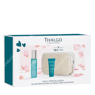 Thalgo Hyalu - Procollagen ZESTAW Serum korygujące zmarszczki 30 ml + Krem 15 ml + Kosmetyczka 1 szt