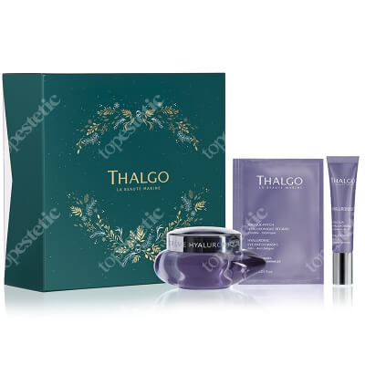 Thalgo Hyaluronic Gift Set 2020 ZESTAW Krem z kwasem hialuronowym 50 ml + Wypełniacz zmarszczek 15 ml + Płatki na okolice oczu 3 x 1,5 ml
