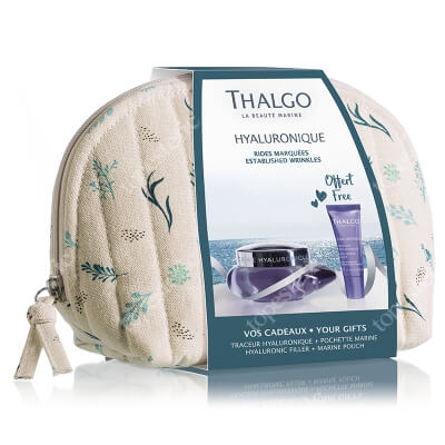 Thalgo Hyaluronique ZESTAW Krem z kwasem hialuronowym 50 ml + Wypełniacz zmarszczek z kwasem hialuronowym 10 ml + Kosmetyczka