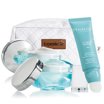 Thalgo Hydrating Set ZESTAW Nawilżająco - otulający krem do skóry normalnej i suchej 50 ml + Intensywne nawilżające serum 30 ml + Ultra nawilżająca maska 50 ml