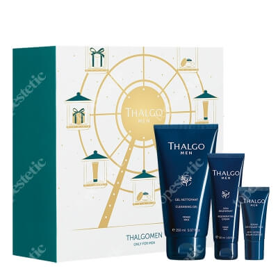 Thalgo Only for Men ZESTAW Żel do mycia twarzy 150 ml + Krem regenerujący 50 ml + Serum na okolice oczu 15 ml