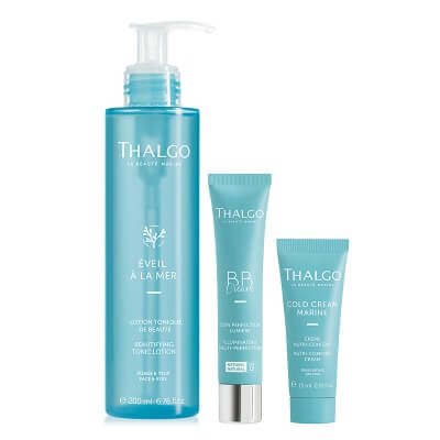 Thalgo Radiance Skin ZESTAW Upiększający tonik 200 ml + Rozświetlający wielofunkcyjny krem (kolor Natural) 40 ml + Lekki krem odżywczy 15 ml