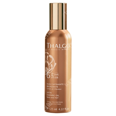 Thalgo Satin Tanning Oil SPF 6 Olejek do opalania - do ciała i włosów 125 ml