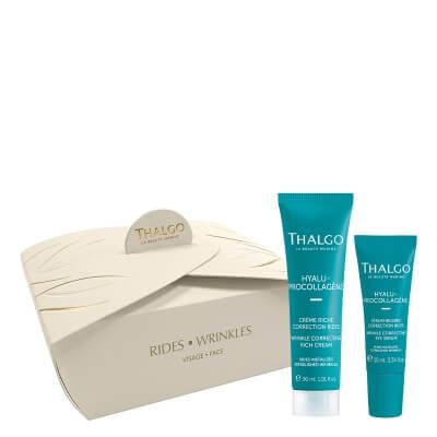 Thalgo Secret Santa Hyalu - Procollagene Face ZESTAW Bogaty przeciwzmarszczkowy krem korygujący zmarszczki 30 ml + Serum korygujące zmarszczki na okolice oczu 10 ml