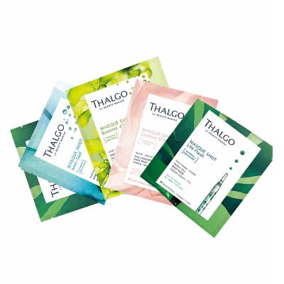 Thalgo Shot Mask Set ZESTAW Wygładzająca maska 20 ml x 3 + Liftingująca maska 20 ml x 3 + Maska łagodząca 20 ml x 3 + Nawilżająca maska 20 ml x 3