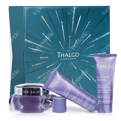 Thalgo Silicium Marin Gift Box 2019 ZESTAW Krem krzemowy 50 ml + Przeciwzmarszczowo-liftingujace serum 30 ml + Liftingujaco-modelujacy krem na noc 20 ml