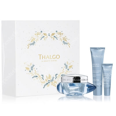 Thalgo Source Marine Hydrating Gift Set 2020 ZESTAW Krem nawilżający 24h 50 ml + Serum nawilżające 30 ml + Ultra nawilżający fluid pod oczy 10 ml