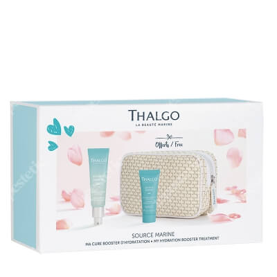 Thalgo Source Marine ZESTAW Serum 30 ml + Krem-żel do skóry normalnej i mieszanej 15 ml + Kosmetyczka 1 szt