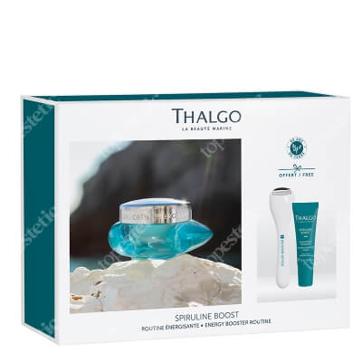 Thalgo Spiruline Boost ZESTAW Żel-krem 50 ml + Serum 10 ml + Roller z metalową główką 1 szt