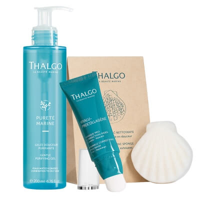 Thalgo Wrinkle Correcting Set ZESTAW Przeciwzmarszczkowa maska 50 ml + Delikatny żel myjący 200 ml + Gąbka konjac do mycia twarzy 1 szt GRATIS