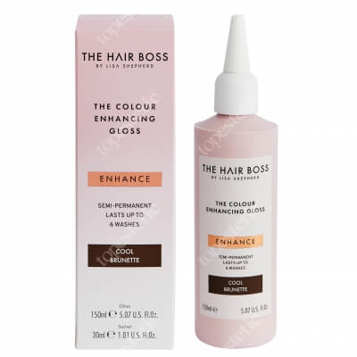 The Hair Boss Colour Enhancing Gloss Cool Brunette Rozświetlacz podkreślający ciemny odcień włosów 150 ml