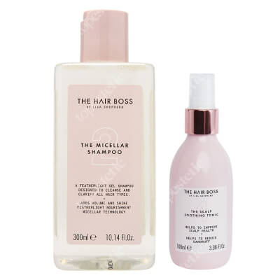 The Hair Boss The Micellar Shampoo + Scalp Tonic ZESTAW Micelarny szampon 300 ml + Tonik łagodzący skórę głowy 100 ml