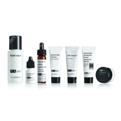 PCA Skin The Pigment Control Solution Zestaw dla skóry z przebarwieniami 29,5 ml, 7,4 ml, 5,0 g, 7 g, 7 g, 7 g, 7 g