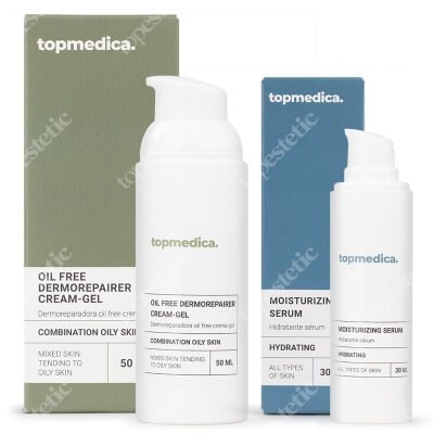 topmedica Nawilżenie i Nawodnienie ZESTAW Serum nawilżające 30 ml + Krem - żel naprawczy 50 ml