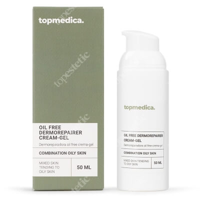 topmedica Oil Free Dermorepairer Krem-żel naprawczy z polisacharydami i karobem dla skóry tłustej i mieszanej 50 ml