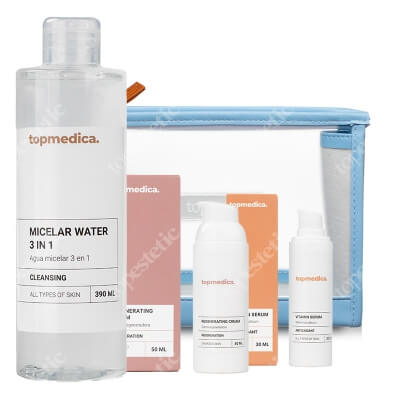 topmedica Rewitalizacja i Regeneracja ZESTAW Serum rewitalizujące 30 ml + Woda micelarna 3 w 1, 390 ml + Krem regenerujący 50 ml + Przezroczysta 1 szt