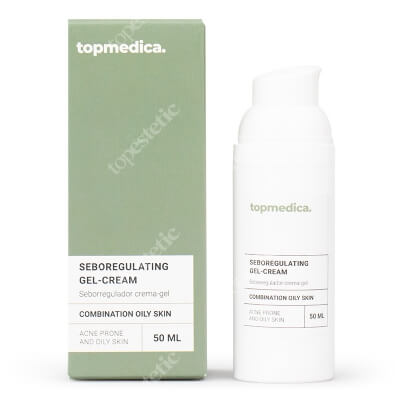 topmedica Seboregulating Gel - Cream Żel seboregulujący z niacynamidem i kwasem salicylowym dla skóry tłustej, trądzikowej, z zaskórnikami 50 ml