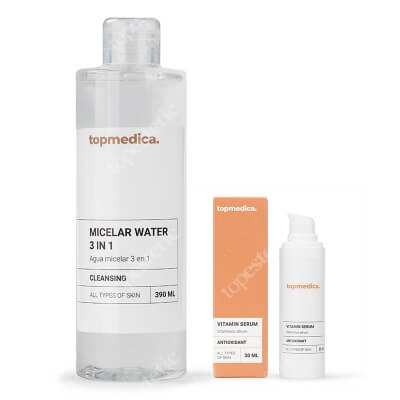 topmedica Demakijaż i Rewitalizacja ZESTAW Serum rewitalizujące 30 ml + Woda micelarna 3 w 1, 390 ml
