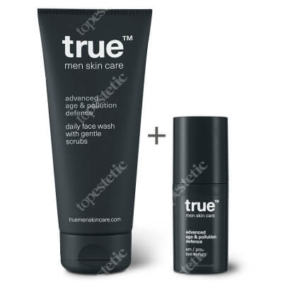 True Eye Serum + Daily Face Wash ZESTAW Serum pod oczy dla mężczyzn 20 ml + Nawilżający żel do mycia twarzy 200 ml