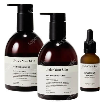 Under Your Skin Soothing Hair Kit ZESTAW Szampon 300 ml + Odżywka 300 ml + Serum do wrażliwej skóry głowy 30 ml