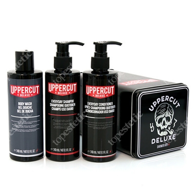 Uppercut Deluxe Shower Combo Kit ZESTAW Żel pod prysznic 240 ml + Szampon do włosów 240 ml + Odżywka do włosów 240 ml