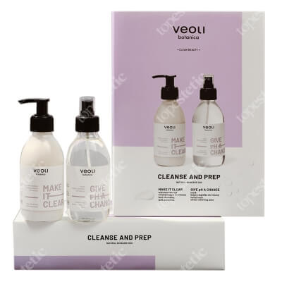 Veoli Botanica Cleanse And Prep ZESTAW Mleczna emulsja oczyszczająca do twarzy 200 ml + Tonik – kojąca mgiełka do twarzy 200 ml