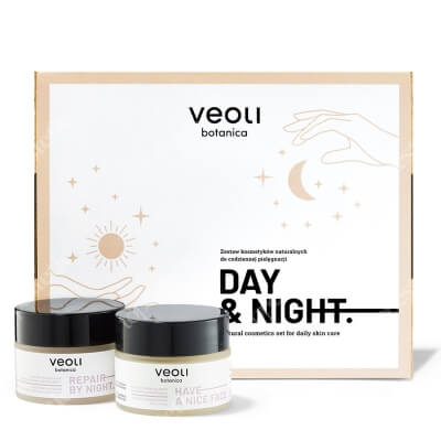 Veoli Botanica Day And Night ZESTAW Krem do twarzy na dzień dogłębnie nawadniający 60 ml + Krem do twarzy na noc z ochroną lipidową „Second Skin” 60 ml