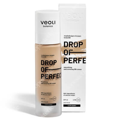 Veoli Botanica Drop of Perfection Wygładzająco-kryjący krem BB o lekkiej formule z kwasem hialuronowym (kolor Amber 4.0 N) 30 ml