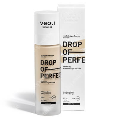 Veoli Botanica Drop of Perfection Wygładzająco-kryjący krem BB o lekkiej formule z kwasem hialuronowym (kolor Fair 1.0 N) 30 ml