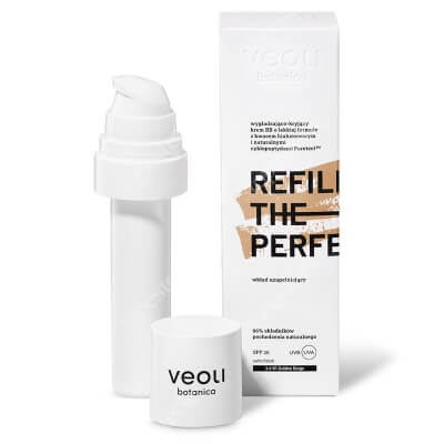 Veoli Botanica Drop of Perfection Golden Beige- Refill Wygładzająco-kryjący krem BB o lekkiej formule z kwasem hialuronowym - uzupełnienie (kolor golden beige 3)30 ml