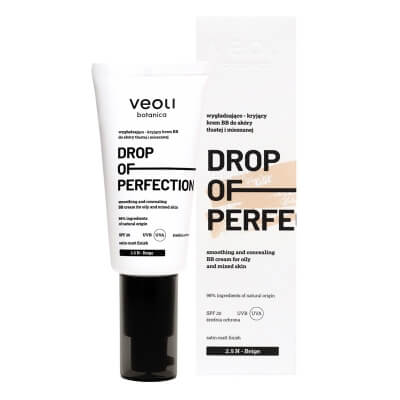 Veoli Botanica Drop of Perfection Wygładzająco-kryjący krem BB o lekkiej formule z kwasem hialuronowym (kolor Beige 2.5 N) 30 ml