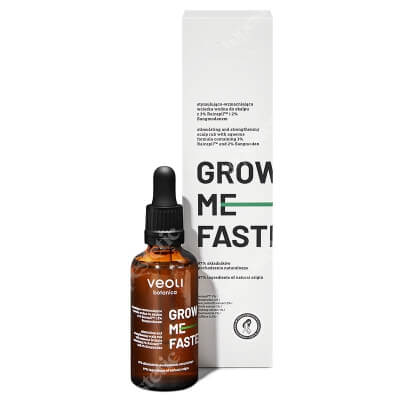 Veoli Botanica Grow Me Faster Stymulująco - wzmacniająca wcierka wodna do skalpu z 3% Baicapil™ i 2% Sangmodanem 50 ml