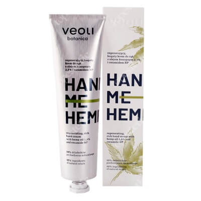 Veoli Botanica Hand Me Hemp Bogaty i ultra regenerujący krem do rąk 75 ml