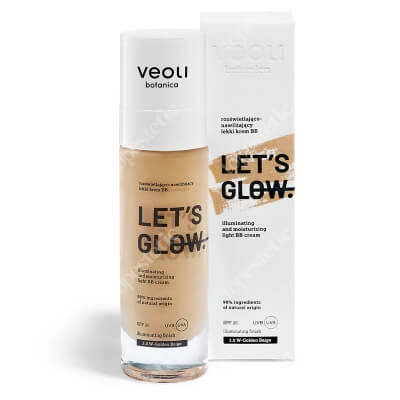 Veoli Botanica Let's Glow Rozświetlająco-nawilżający lekki krem BB (3.0 Kolor Golden Beige) 30 ml