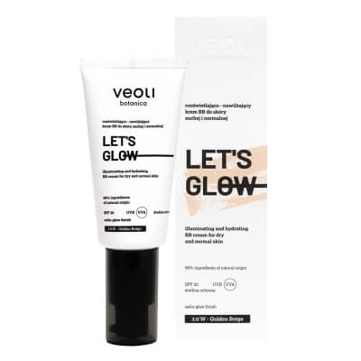 Veoli Botanica Let's Glow Rozświetlająco-nawilżający lekki krem BB (3.0 Kolor Golden Beige) 30 ml