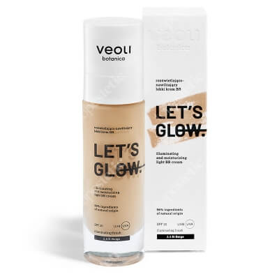 Veoli Botanica Let's Glow Rozświetlająco-nawilżający lekki krem BB (kolor 2.5 Beige) 30 ml