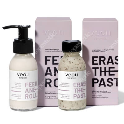 Veoli Botanica Ritual Box - Make It Glow ZESTAW Wygładzający peeling do twarzy 90 ml + Maseczka gommage 90 ml