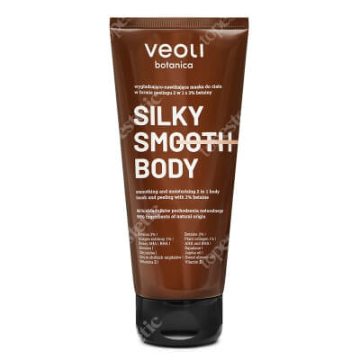 Veoli Botanica Silky Smooth Body wygładzająco - nawilżająca maska do ciała w formie peelingu 2w1 z 3 % betainy 180 ml