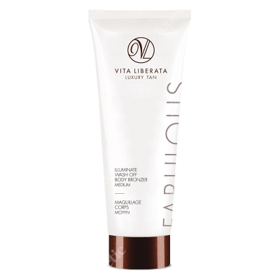 Vita Liberata Illuminate Wash Off Body Bronzer Medium Zmywalny rozświetlający bronzer do ciała - odcień średni 100 ml