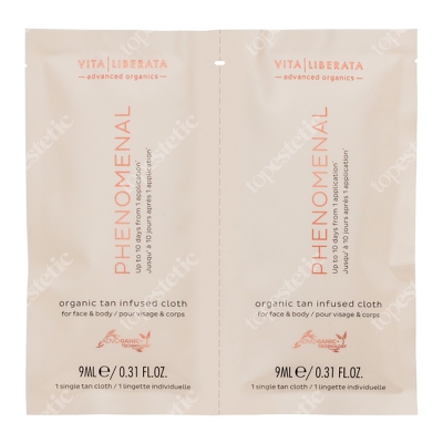 Vita Liberata Organic Botanical Tan Infused Cloths Chusteczki samoopalające 8 szt