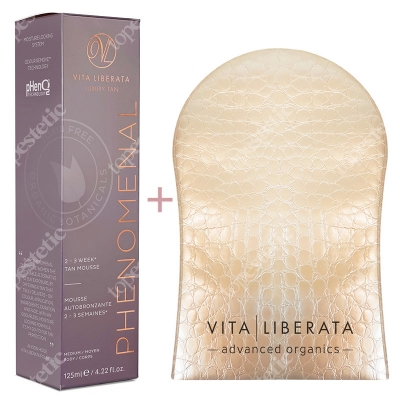 Vita Liberata PHenomenal 2-3 Week Tan + Tanning Mitt ZESTAW Pianka kolor Dark 125 ml + rękawiczka