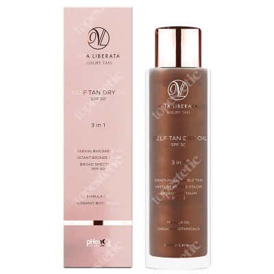 Vita Liberata Self Tan Dry Oil SPF 50 With Marula Suchy olejek samoopalający z filtrem 100 ml