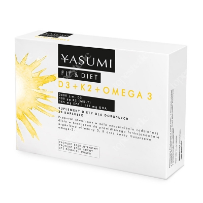 Yasumi D3-K2-OMEGA 3 Preparat stworzony w celu uzupełnienia codziennej diety