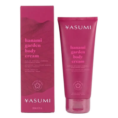 Yasumi Hanami Garden Body Cream Nawilżający balsam do ciała ze skwalanem, kwasem hialuronowym i ekstraktem z kwiatu wiśni 200 ml